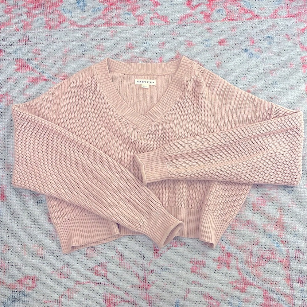 aeropostale pink sweater size m (can fit xs-m)